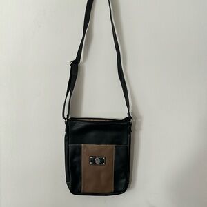 Anna Martina Franco Two-Tone Large Cross Body Handbag (adjustable strap)